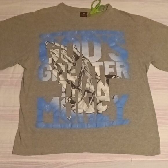 God's greater than money Tee - Size: XL (0415) - Picture 1 of 8